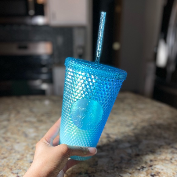 Starbucks 2023 Tumbler! “Glacier Blue Ombré Gradient Studded Tumbler 16 oz. - Picture 2 of 5
